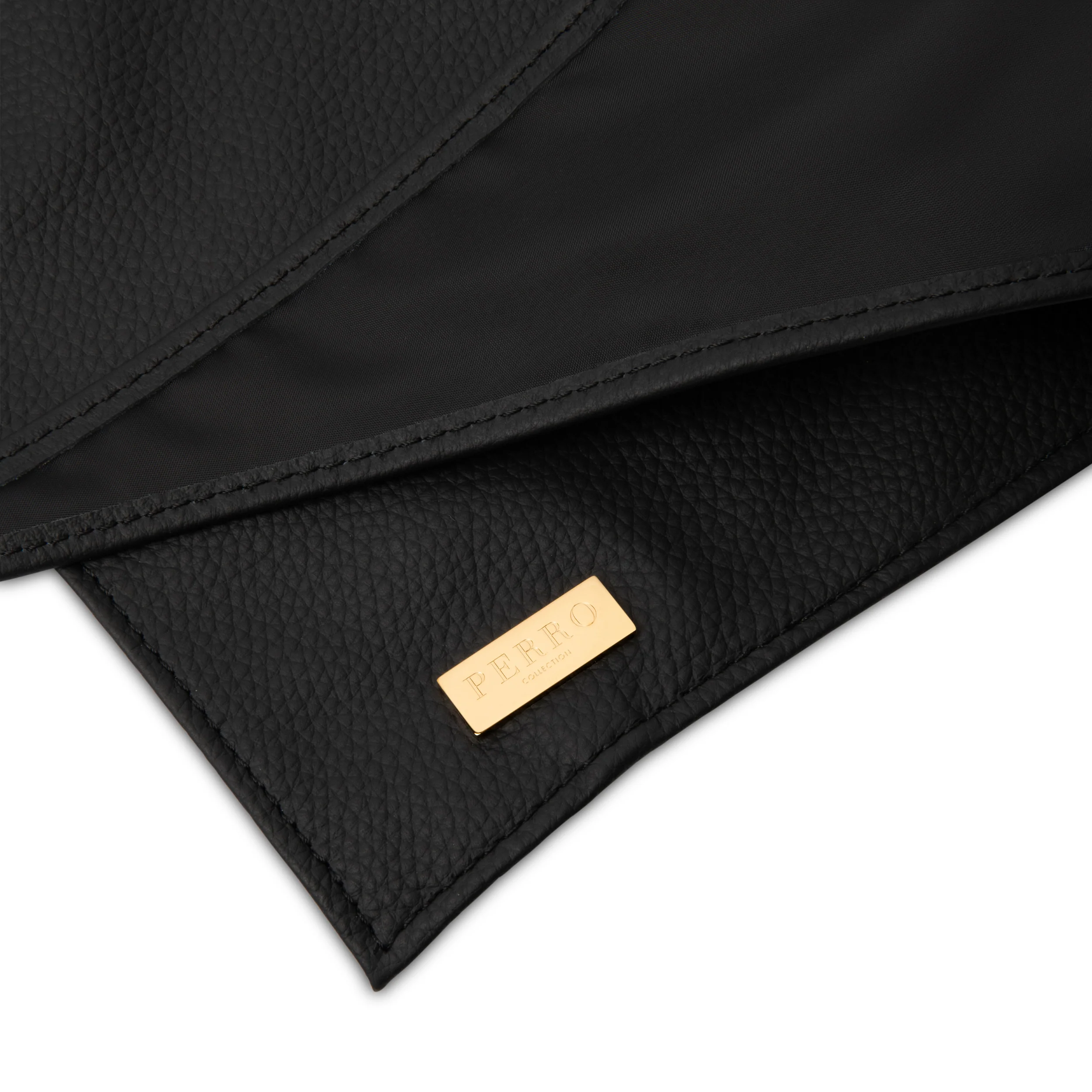Leather scarf black - Image 3
